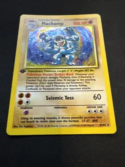 Pokemon TCG Machamp Holo Rare 1st Edition Base Set 8/102 - Image 3