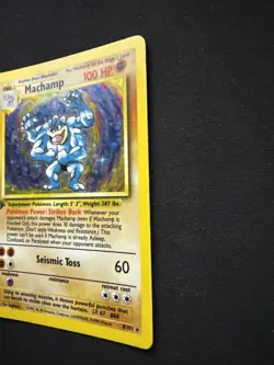 Pokemon TCG Machamp Holo Rare 1st Edition Base Set 8/102 - Image 4