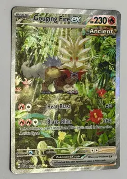 Gouging Fire ex 204/162 SIR Temporal Forces SV05 Pokemon TCG Pack Fresh Mint - Image 1