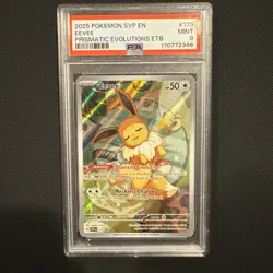 Pokemon Eevee 173 SVP en SV Black Star Promo 2025 Prismatic Evolutions ETB PSA 9 - Image 1
