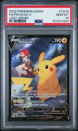 PSA 10 Pikachu V TG16/TG30 Lost Origin Trainer Gallery Pokemon 2022 - Image 1