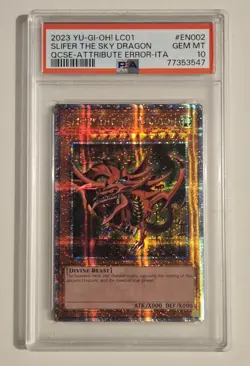 2023 YU-GI-OH! LC01-EN002 Slifer The Sky Dragon QCSR PSA 10 QCR 25th Anniversary - Image 1