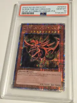 2023 YU-GI-OH! LC01-EN002 Slifer The Sky Dragon QCSR PSA 10 QCR 25th Anniversary - Image 3