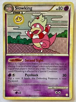 Slowking 12/123 Pokemon TCG HeartGold & SoulSilver Holo Rare Card MP See Pics - Image 1