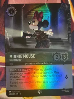 Minnie Mouse Ghost Hunter 220/204 EPIC Disney Lorcana Card Whispers In The Well - Image 1
