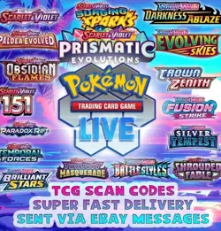 POKEMON TCG ONLINE CODE CARDS Sent Via Messages (Twilight Masquerade) 25 Codes. - Image 1