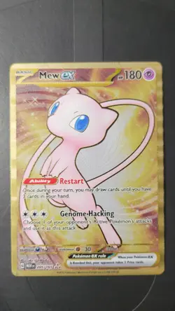 Pokemon TCG Mew EX Metal Gold NM 205/165 Scarlet & Violet 151 Promo Card - Image 1