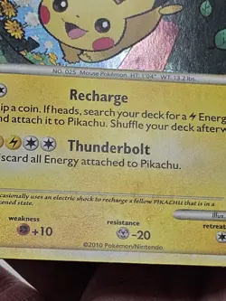 HOLO Pikachu HGSS03 Black Star Promo LP Pokemon Card 2010 - FREE SHIPPING - Image 3