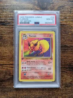 Flareon PSA 10 Pokemon card 19/64 1st Edition Jungle Set Rare Non Holo 1999 - Image 1