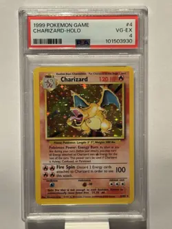 Pokemon TCG Charizard Base Set Holo Rare Unlimited Card 4/102 HP - Image 1