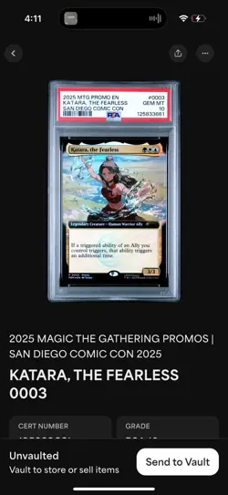 2025 MTG SDCC Promo Katara the Fearless #0003 PSA 10 Gem Mint 🔥 - Image 4