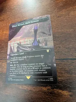 MTG Minas Morgul, Dark Fortress *BORDERLESS FOIL* The Lord of the Rings 514 NM - Image 1