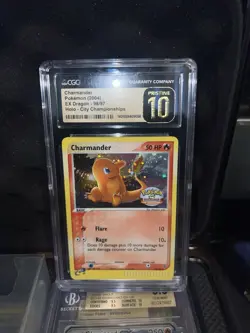 2003 Pokemon EX Dragon City Championships Charmander-Holo CGC Pristine 10 Pop 10 - Image 1