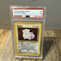 POKEMON BASE SET UNLIMITED CLEFAIRY HOLO RARE 5/102 PSA 5 EXCELLENT CONDITION - Image 1