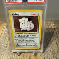 POKEMON BASE SET UNLIMITED CLEFAIRY HOLO RARE 5/102 PSA 5 EXCELLENT CONDITION - Image 3
