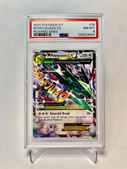 2015 Pokemon M Rayquaza EX Holo Roaring Skies 76/108 - PSA 8 - Image 1