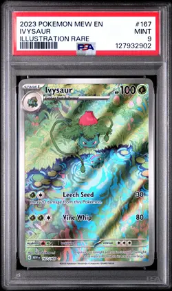 2023 POKEMON MEW EN-151 ILLUSTRATION RARE #167 IVYSAUR PSA 9 - Image 1
