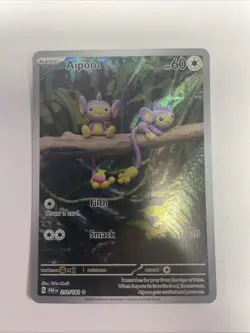 Pokemon TCG Aipom 211/182 Illustration Rare SV04: Paradox Rift NM Free Shipping - Image 1