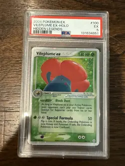 Pokemon TCG Vileplume EX 100/101 Holo Rare 2004 Hidden Legends PSA 5 - Image 3