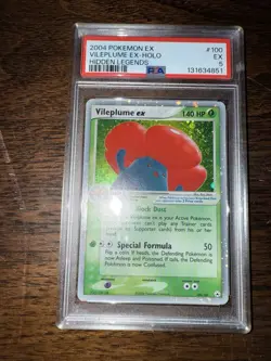 Pokemon TCG Vileplume EX 100/101 Holo Rare 2004 Hidden Legends PSA 5 - Image 4