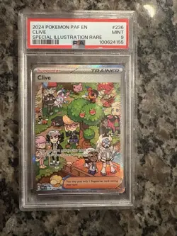 2024 POKEMON PAF EN-PALDEAN FATES SPECIAL ILLUSTRATION RARE #236 CLIVE PSA 9 - Image 1