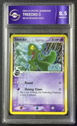 TREECKO TGA 8.5 2006 POKEMON EX CRYSTAL GUARDIANS #68/100 REVERSE HOLO 6481 - Image 1