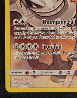 2019 Pokemon Cosmic Eclipse Steelix #247/236 Secret Rare EX-NM - Image 5