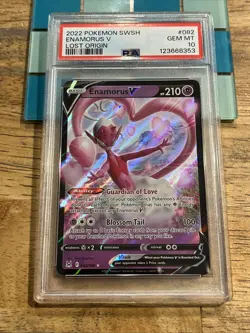 GRADED PSA 10 2022 Pokemon SWSH Enamorus V Lost Origin #082 - Image 1