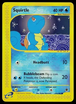 Pokemon Card - Squirtle Expedition 132/165 Common Non Holo - Image 1