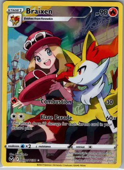 Braixen TG01/TG30 SWSH12: Silver Tempest Trainer Gallery - Pokemon Card - NM - Image 1