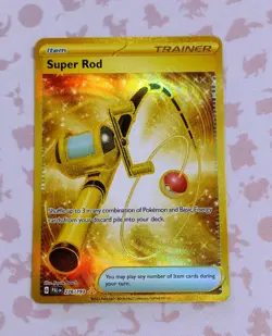 Pokemon Super Rod 276/193 Paldea Evolved NM/M Gold Secret Hyper Rare Card - Image 1