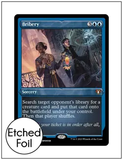 1x Bribery, Etched Foil, Commander Masters, Magic MTG NM - Image 1
