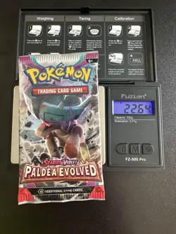 Heavy 22.64g Pokemon Sealed Paldea Evolved Booster Pack - Image 1
