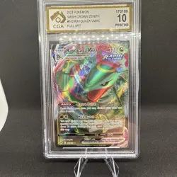 CGA 10 Pokemon TCG Rayquaza Vmax Crown Zenith 102/159 Holo Ultra Rare - Image 1