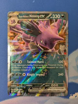 Team Rocket's Nidoking EX SVP 217 - Black Star Promo -Destined Rivals Pokemon NM - Image 1