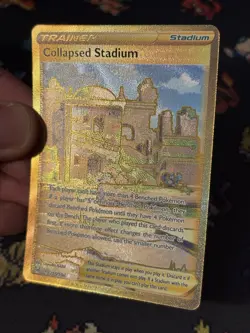 Pokemon Cards Collapsed Stadium 215/196 Gold Secret Rare Lost Origin - (NM) - Image 3