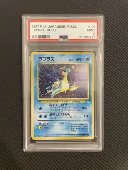 1997 POKEMON JAPANESE FOSSIL #131 LAPRAS HOLO PSA 9 Graded Holo Card TCG - Image 1