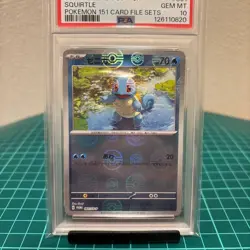 Pokemon Card [PSA10] Squirtle 061/SV-P Promo 151 Card File Set - Image 1