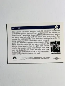 1991 STAR TREK #57 CATSPAW NM-MT CARD - Image 2