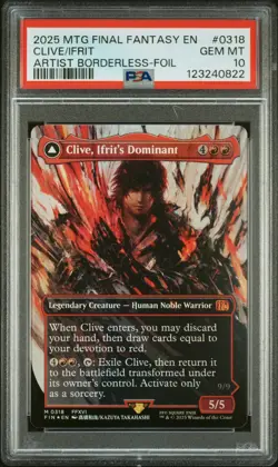 2025 MTG FF #0318 CLIVE, IFRIT'S DOMINANT/IFRIT WARDEN OF INFERNO PSA 10 FOIL - Image 1