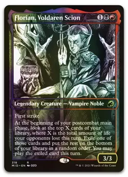Florian, Voldaren Scion (Showcase) #318 (Foil) (NM) Midnight Hunt MID Magic MTG - Image 1