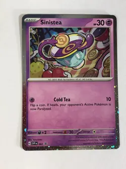 Pokemon TCG Promo SVP 062 Holographic Sinistea w Double Swirl Near Mint - Image 1