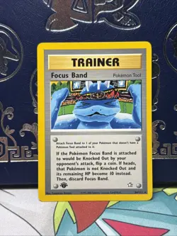 Pokemon 1st EDITION Focus Band 86/111 Non-Holo Rare Trainer Neo Genesis NM to MT - Image 1