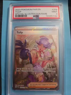 Pokemon TCG PSA 9 MINT Tulip 259/182 Paradox Rift Sir Trainer Rare - Image 1