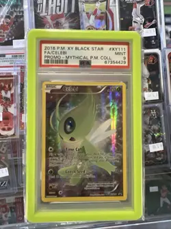 Pokemon PSA 9 Celebi #XY111 Full Art XY Black Star Promos 2016 - Image 1