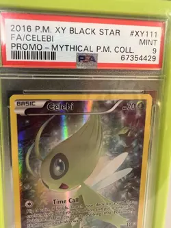 Pokemon PSA 9 Celebi #XY111 Full Art XY Black Star Promos 2016 - Image 2