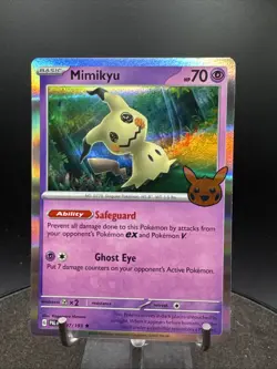 Mimikyu 2023 Trick Or Trade Halloween Stamp Pokemon TCG Holo Rare 097/193 - Image 2