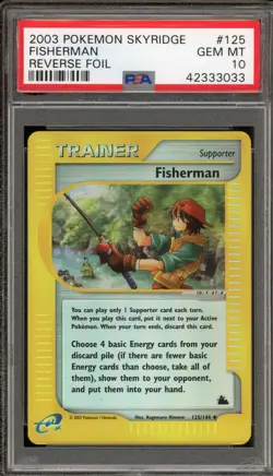 Pokemon Fisherman Skyridge Reverse Holo #125 PSA 10 Gem Mint - Image 1