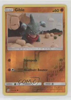 Gible Reverse Foil Pokemon Sun & Moon Unified Minds #112 - Image 1