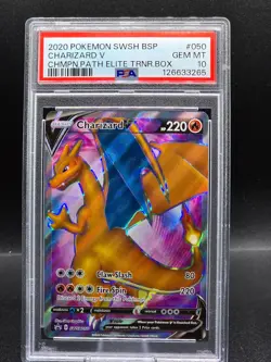 PSA 10 GEM MINT! Pokemon Black Star Promo Charizard V SWSH050 - Image 1
